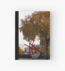 Red Sculpture in Fall Hardcover Journal