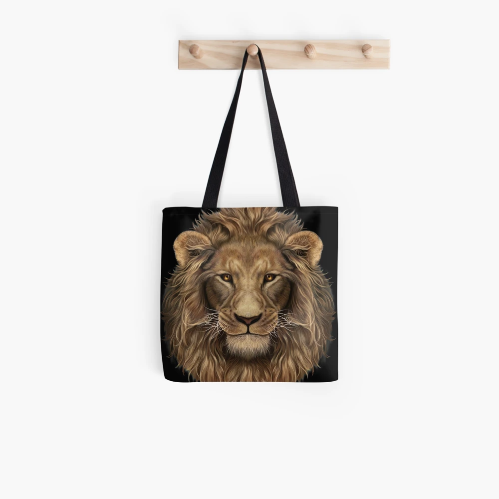 Buy Lion Head With Pattern Book Shopping PU Leather Tote Bag, Lion Market  Beach Bag, Lion Pretty Fine Art Print Tote Bags, Lion Concert Tote Bag  Online in India - Etsy