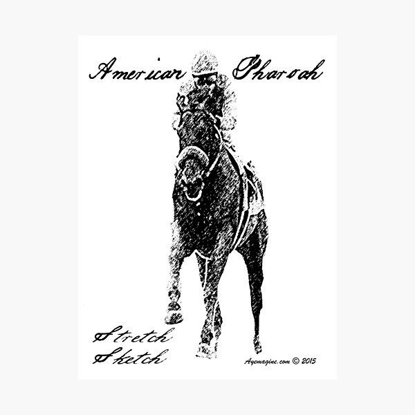 Item preview, American Pharoah Stretch Sketch designed and sold by ayemagine.