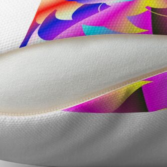 Alternate view of Fractal Rainbow Throw Pillow