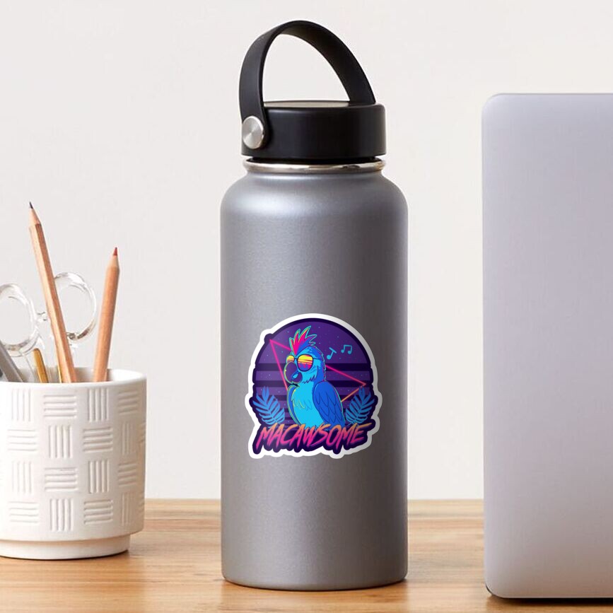 "Macawsome" Sticker for Sale by TechraNova | Redbubble