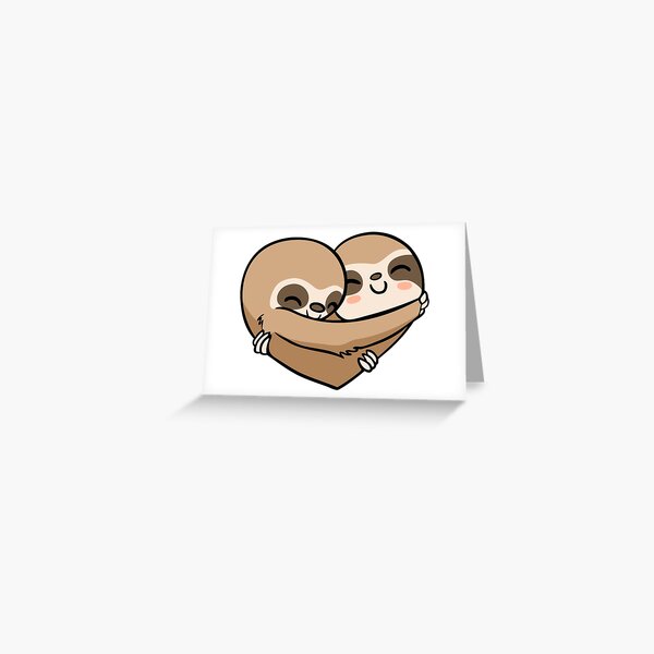 Sloth Heart Greeting Card