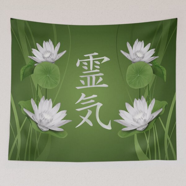 Item preview, Reiki Symbols- Lotus flowers gentle green designed and sold by Nartissima.