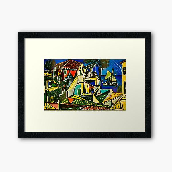 Mediterranean landscape Framed Art Print