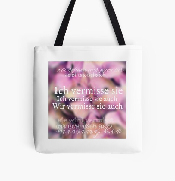 Ich Vermisse Sie Auch All Over Print Tote Bag