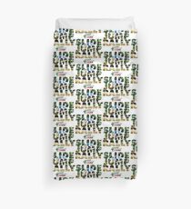 Slide Jump Rally - Colour/White Duvet Cover