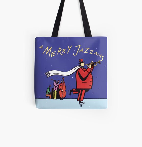 A Merry Jazzmas All Over Print Tote Bag