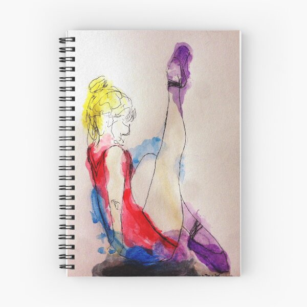 Aperçu de l'œuvre ballerine à l'aquarelle créée et vendue par bluedani.