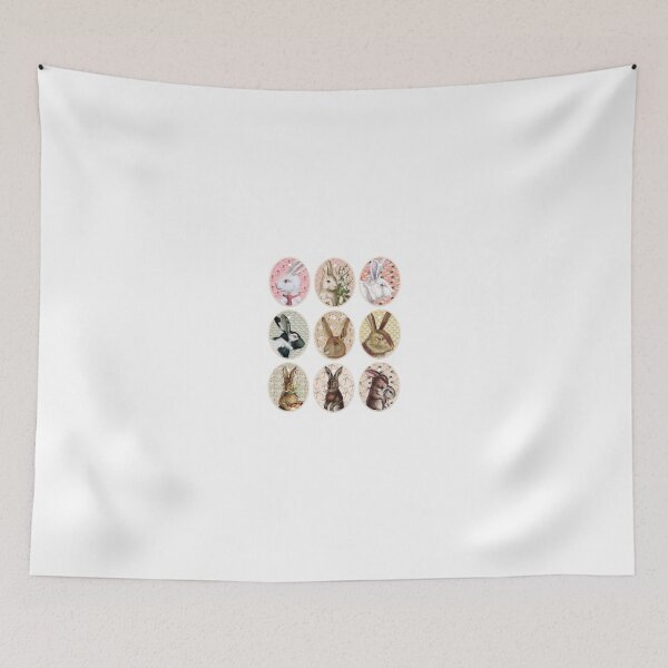 Item preview, Portrait Bunnies Retro Poster designed and sold by DigiArtyst.