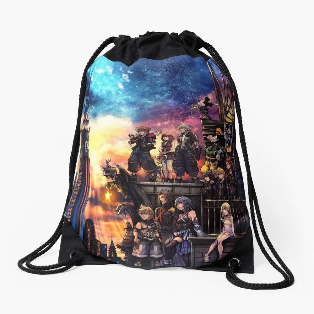 Kingdom Hearts 3 Cover Drawstring Bag