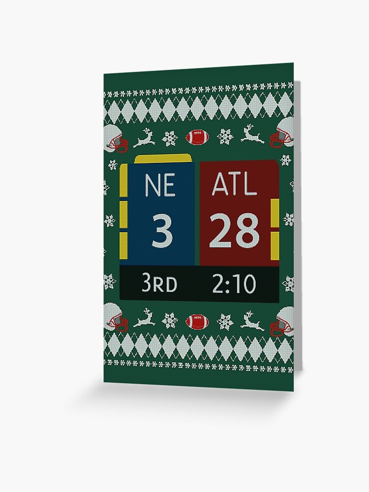 28-3 Historic Comeback Shirt, New England Patriots Christmas Ugly Sweater, Tom  Brady TB12 Shirt, Mug, Phone Case, Pillow & Greeting card!' Greeting Card  for Sale by GoatGear