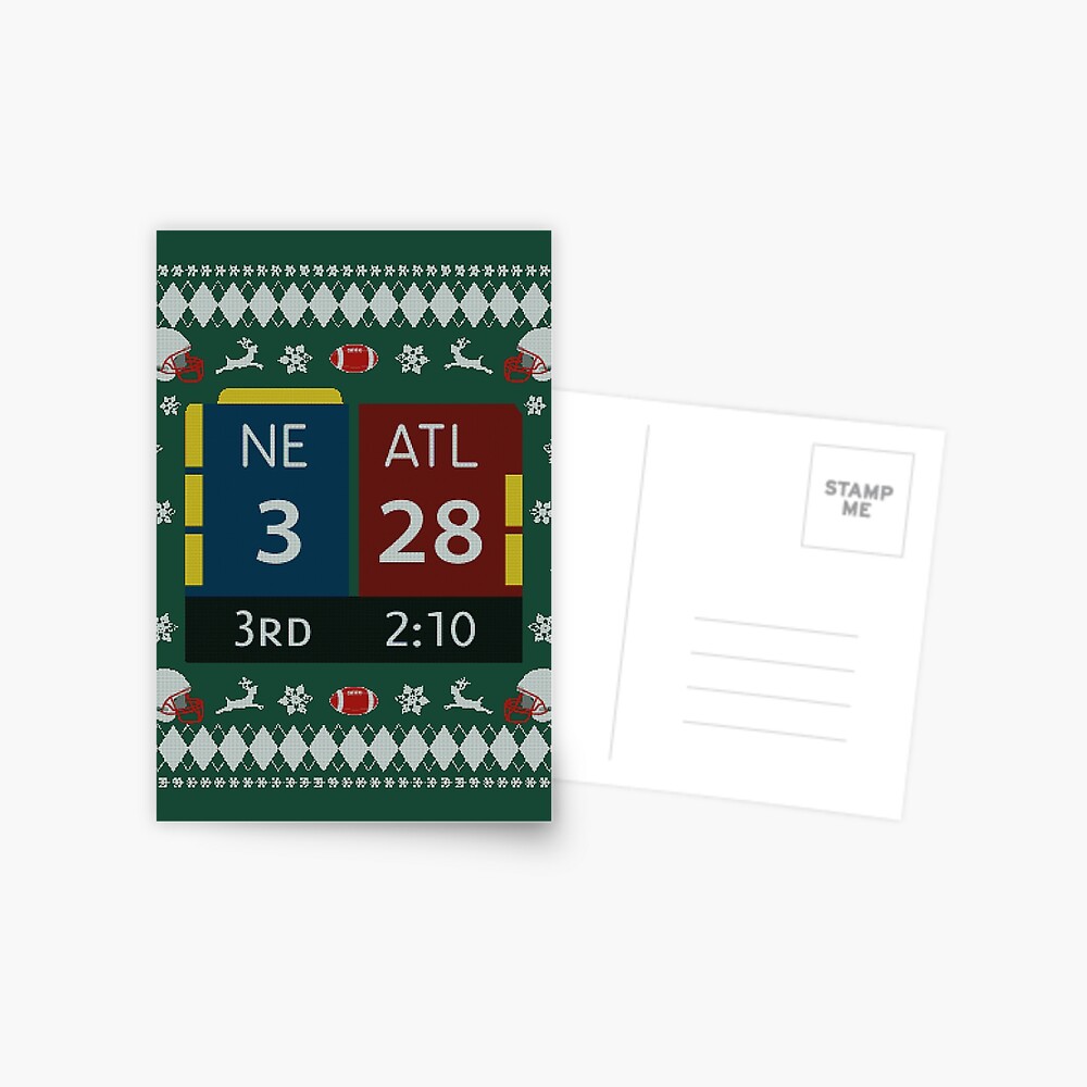 28-3 Historic Comeback Shirt, New England Patriots Christmas Ugly Sweater,  Tom Brady TB12 Shirt, Mug, Phone Case, Pillow & Greeting card! Greeting  Card for Sale by GoatGear