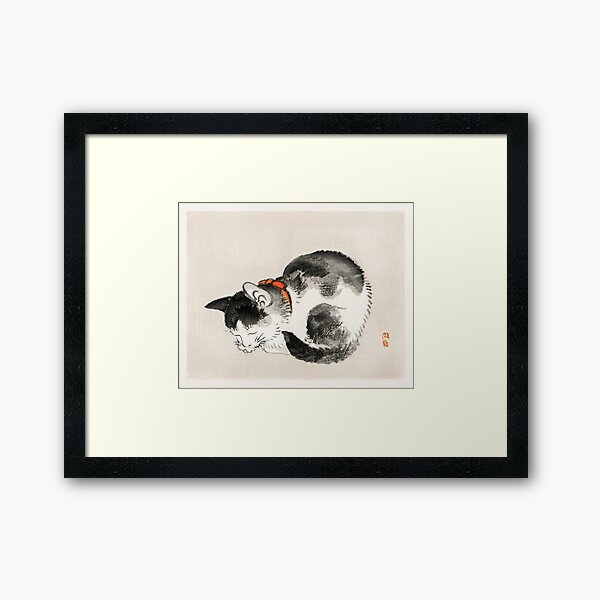 Item preview, 'Sleeping cat' by Kōno Bairei designed and sold by MuseumPrint.