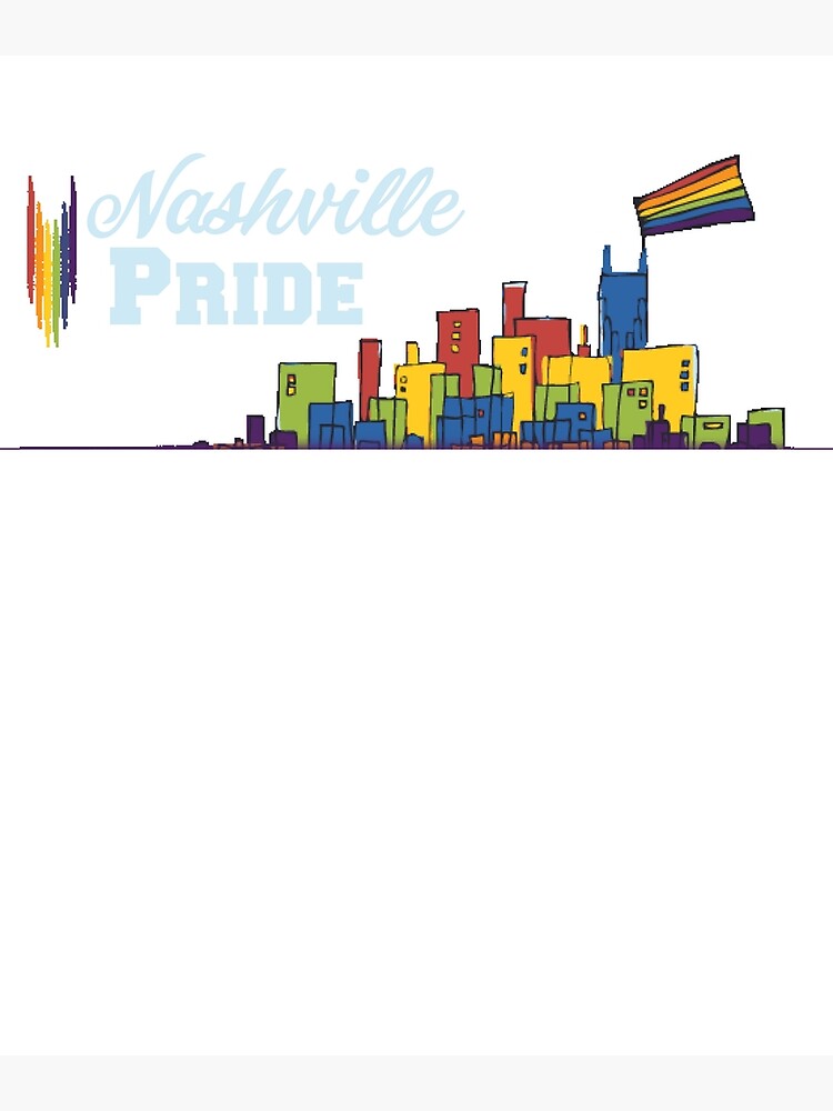Disover Nashville Gay Pride Shirt - Nashville LGBT Rainbow Flag Shirt - Nashville Tennessee Gay Pride Premium Matte Vertical Poster