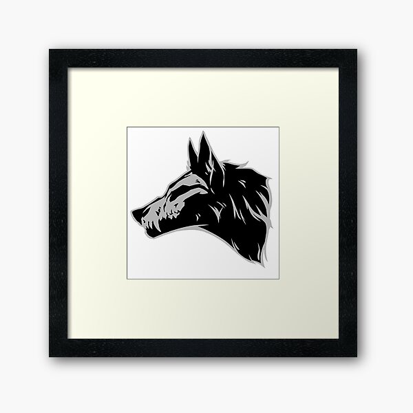 Wolf Skull Framed Art Print