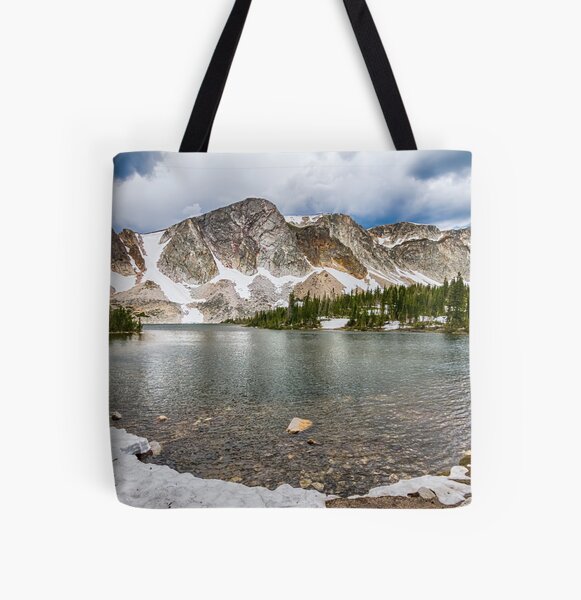 Medicine Bow Lake View All Over Print Tote Bag