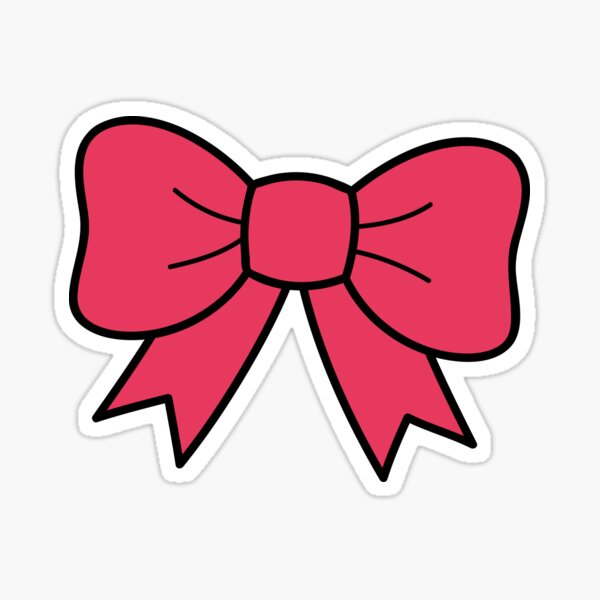 Red Bow Sticker for Sale by mcamore