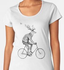 Sogar ein Gentleman reitet Premium Rundhals-Shirt