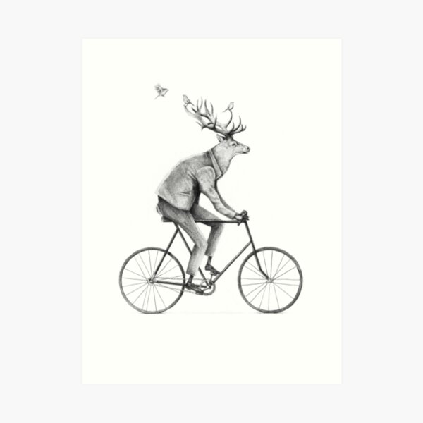 Even a Gentleman rides Art Print