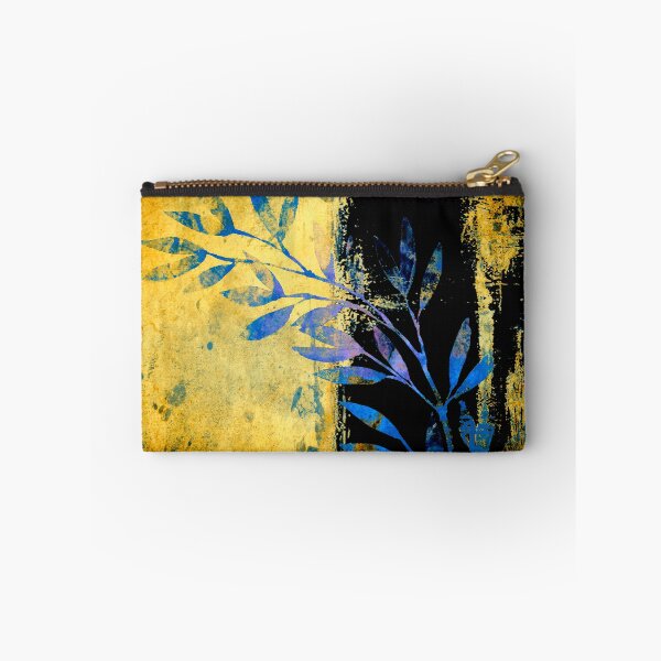 Item preview, blue leaves on gold designed and sold by clemfloral.