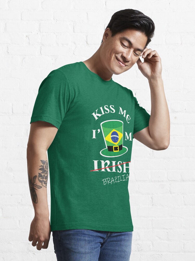 Kiss me i'm Brazilian t-shirt - Funny Brazil St Patrick's Day – The  highland cow gift shop