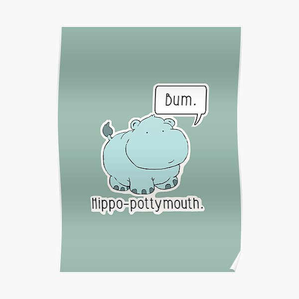 Hippo Meme Posters Redbubble