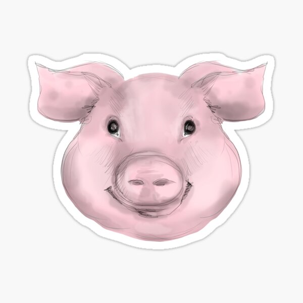 Pig Greeting Cards and Magnets Cute Pig Art Hogs and Kisses Art Print Farm Animal Art Print Pink Pig Print Pig Lover Gift Ideas