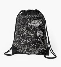 Black Space Drawstring Bag