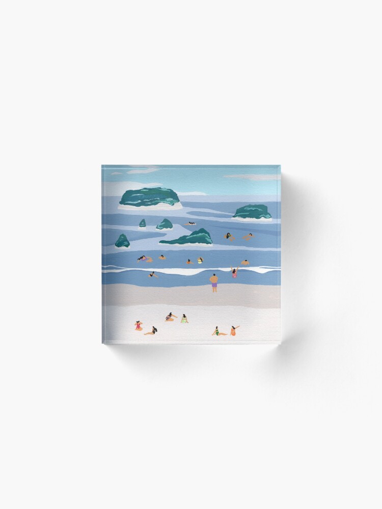 Alternate view of Island horizons Acrylic Block