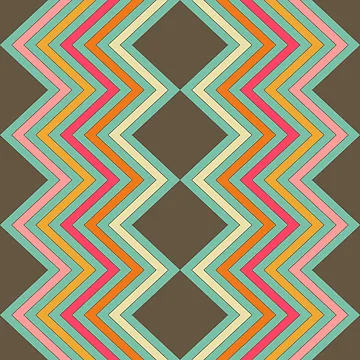 Artwork thumbnail, Retro Pattern, Chevron Pattern by Meikis