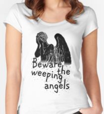 Beware the Weeping Angels Women's Fitted Scoop T-Shirt