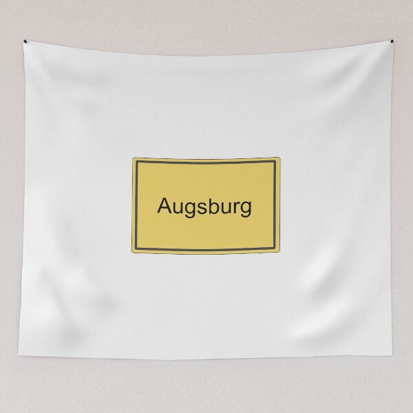 Item preview, Ortsschild Augsburg souvenier shirt designed and sold by Andreas-Jaeger.