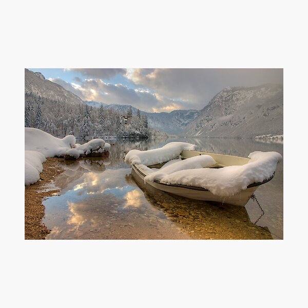Snowy lake. Photographic Print