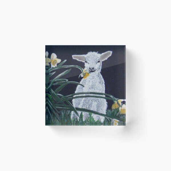Item preview, spring lamb and daffodils designed and sold by angipangi7.