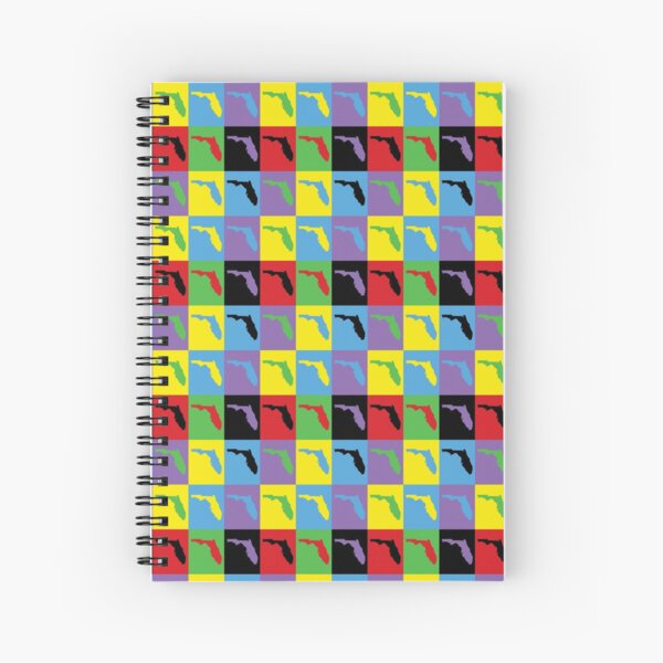 Florida Pop Art Colorful Spiral Notebook