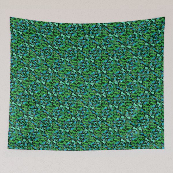 Item preview, Green pattern chameleons for kids clothes designed and sold by Pia Kolle.