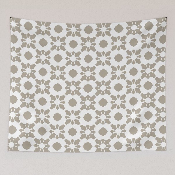 Item preview, Beige Ornamental Flower Pattern designed and sold by Jared Davies.