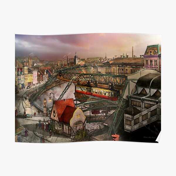 Bahnhof - Wuppertaler Schwebebahn 1913 Poster