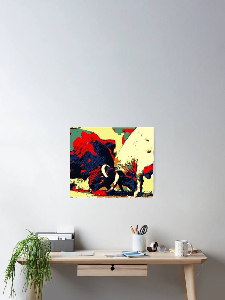 Thumbnail 2 of 3, Poster, Bull designed and sold by Rafa_Borroto -.