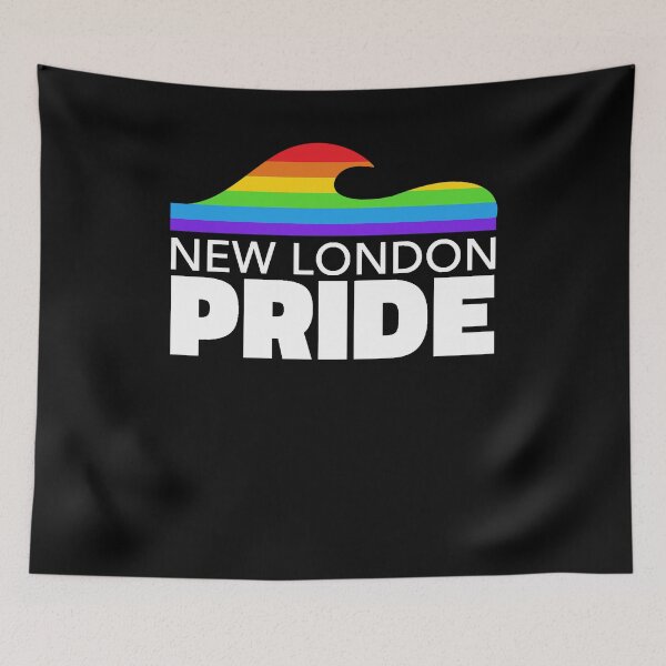 Item preview, New London Connecticut Gay Pride Shirt - New London Connecticut LGBT Rainbow Flag Shirt - New London Connecticut Gay Pride designed and sold by Galvanized.