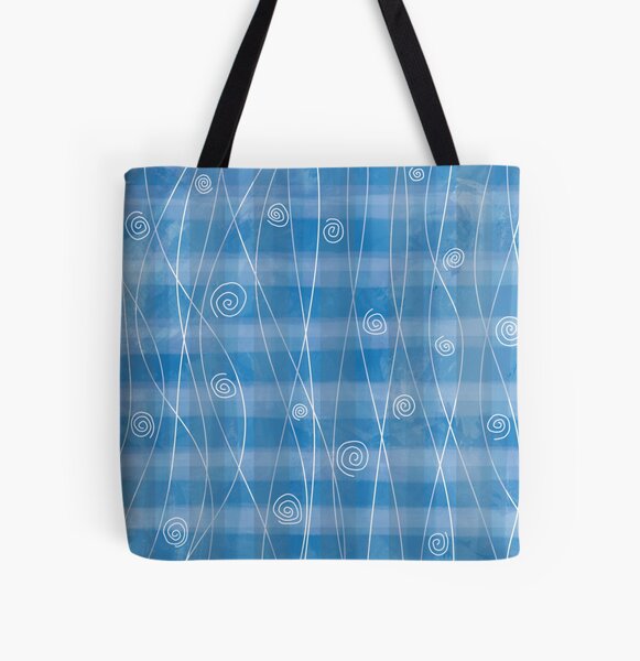 Vista previa del artículo con la obra «Ola azul con espirales», diseñado y vendido por Annette Kraus.
