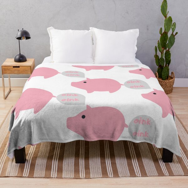 Item preview, pig,swine,animal,sow,simple repeatable design,text design also,pig saying oink oink,pink,grey,black colour used,repeatable pattern,adigiana toybox font used designed and sold by Urban Binge.