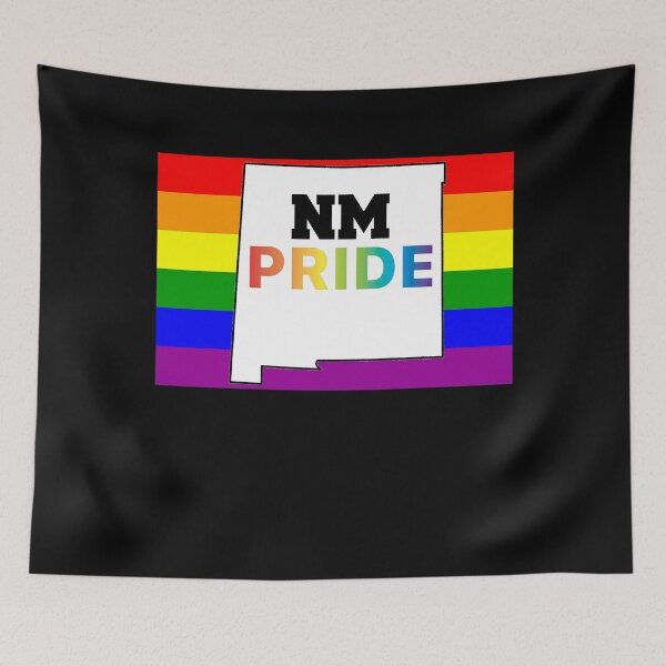 Item preview, New Mexico Gay Pride Shirt - New Mexico LGBT Rainbow Flag Shirt - New Mexico Gay Pride designed and sold by Galvanized.