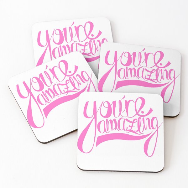 Item preview, you're amazing,text design,simple repeatable pattern,pink wrings,bold font used,mood describing,valentines special,simple scattered design designed and sold by Urban Binge.