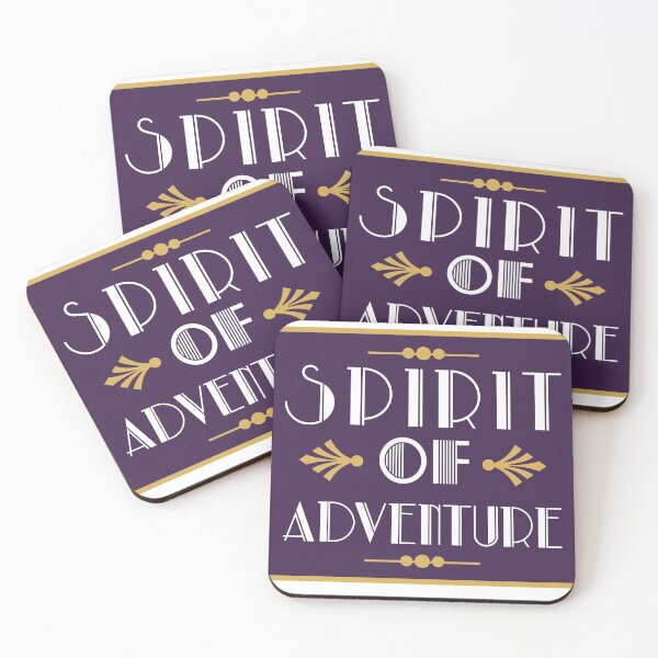 Item preview, spirit of adventure,text design,simple repeatable pattern,white writings,architecture font used,art deco sign,fusion features,art,vector design designed and sold by Urban Binge.
