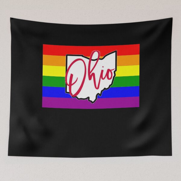 Item preview, Ohio Gay Pride Shirt - Ohio LGBT Rainbow Flag Shirt - Ohio Gay Pride designed and sold by Galvanized.