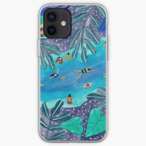 Midnight jungle pool iPhone Soft Case