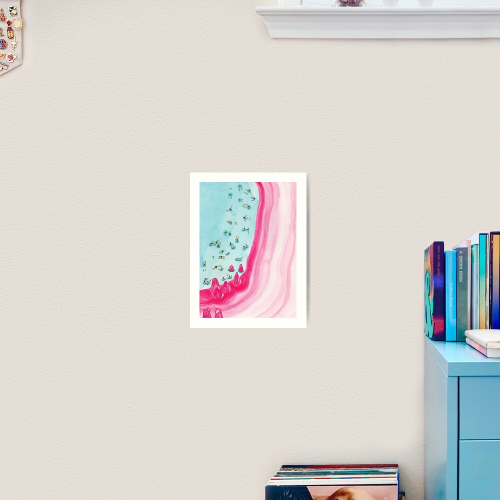 Pink beach Art Print
