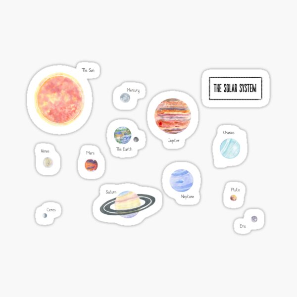 Solar System Sticker Set Sticker