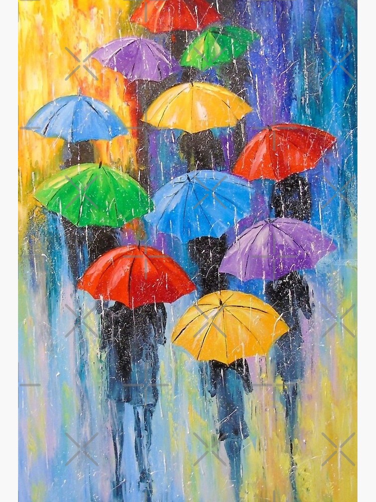 Watercolor Umbrella Art" Art Board Print By Katrinrohana | Redbubble